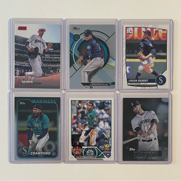 Lot of 6 Seattle Mariners Topps MLB Baseball Cards - Picture 1 of 8